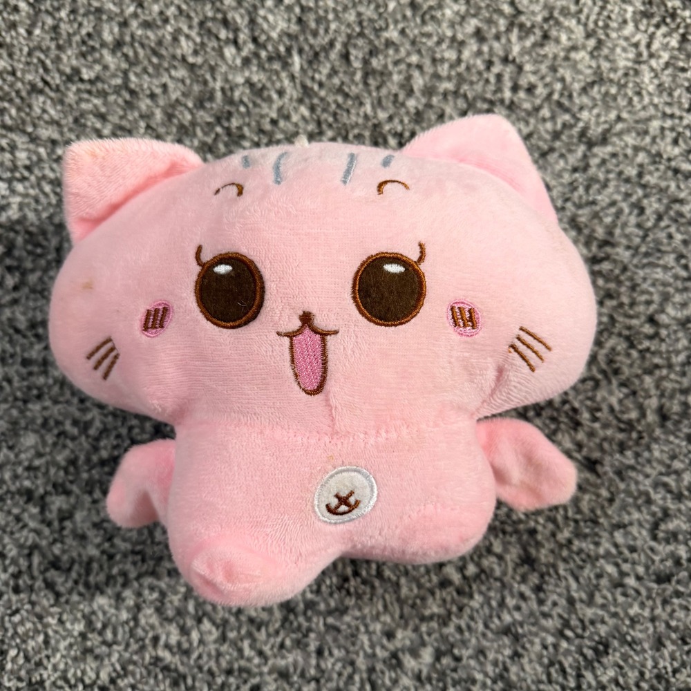 Pink Cat Plush Small Kawaii Stuffed Animal Suction Cup Toy Pink Y2K